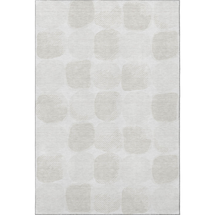 10' X 14' Abstract Geometric Washable Area Rug With UV Protection (669204) - Ivory / Beige