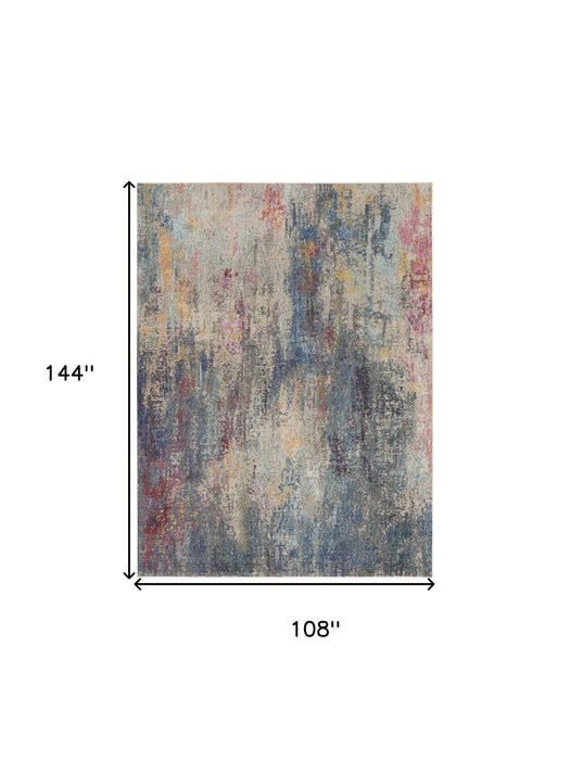 9' X 12' Abstract Area Rug (551359) - Blue