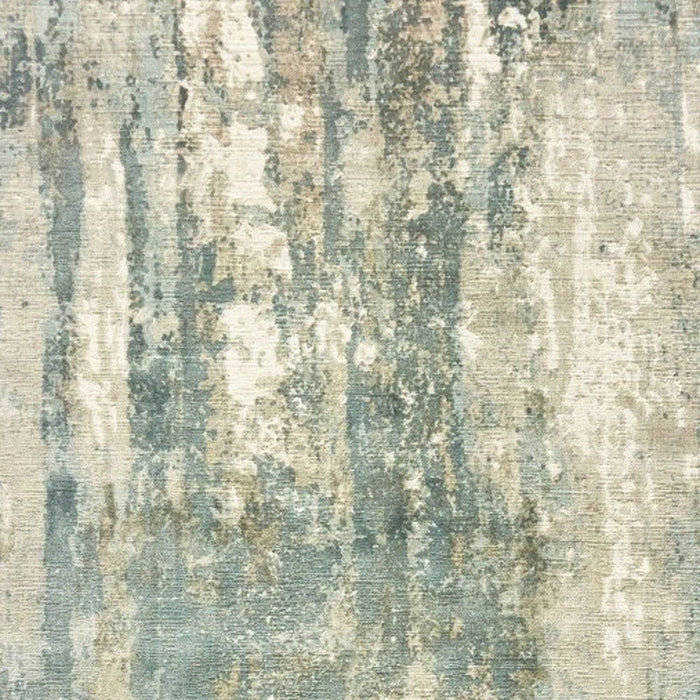 9' x 12' Abstract Splash Indoor Area Rug - Blue And Gray