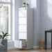 Giga steel vertical filing cabinet with lock, suitable for A4, legal, and letter-sized documents, featuring multiple drawers.