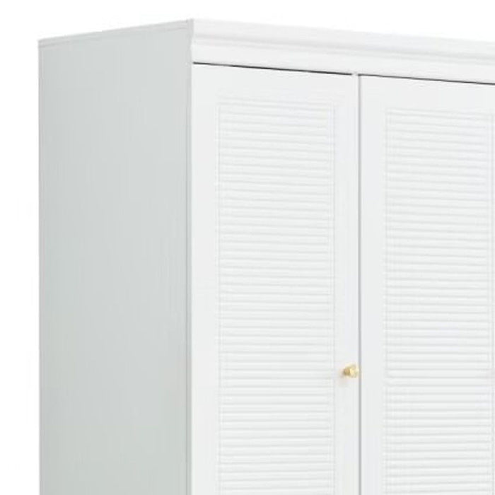 74" Five Door Two Drawer Combo Dresser - White