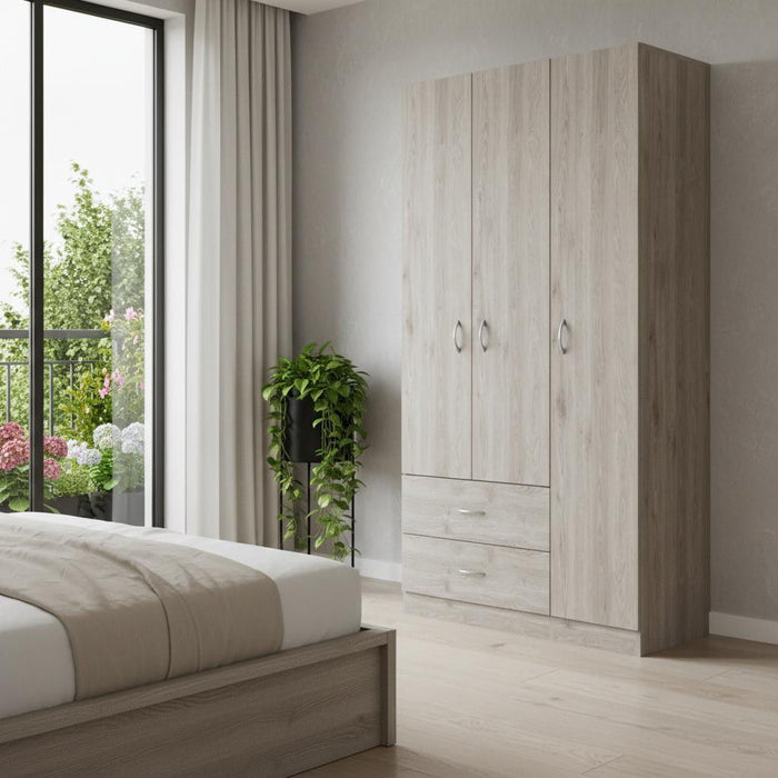 2 Drawer Combo Dresser - Light Gray