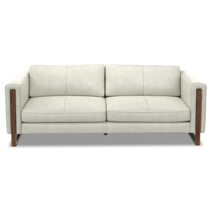Leather Sofa - Gray