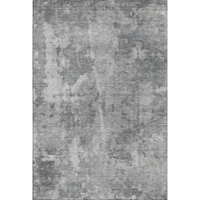 5' X 8' Abstract Washable Area Rug With UV Protection (649830) - Gray / Ivory