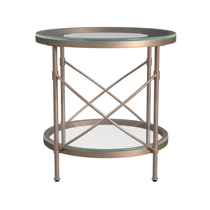 Harrison - Round End Table - Gold