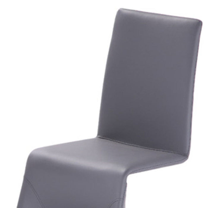 Faux Leather Dining Room Side Chairs (Set of 2) - Gray