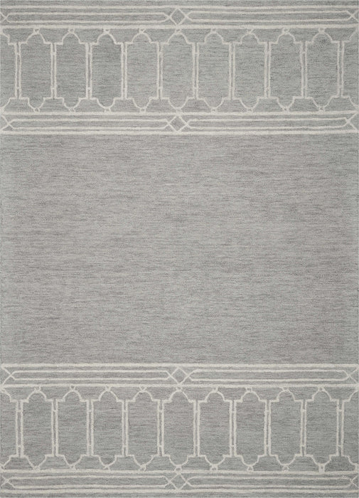 9' x 12' Hand Tufted Geometric Indoor Area Rug - Gray