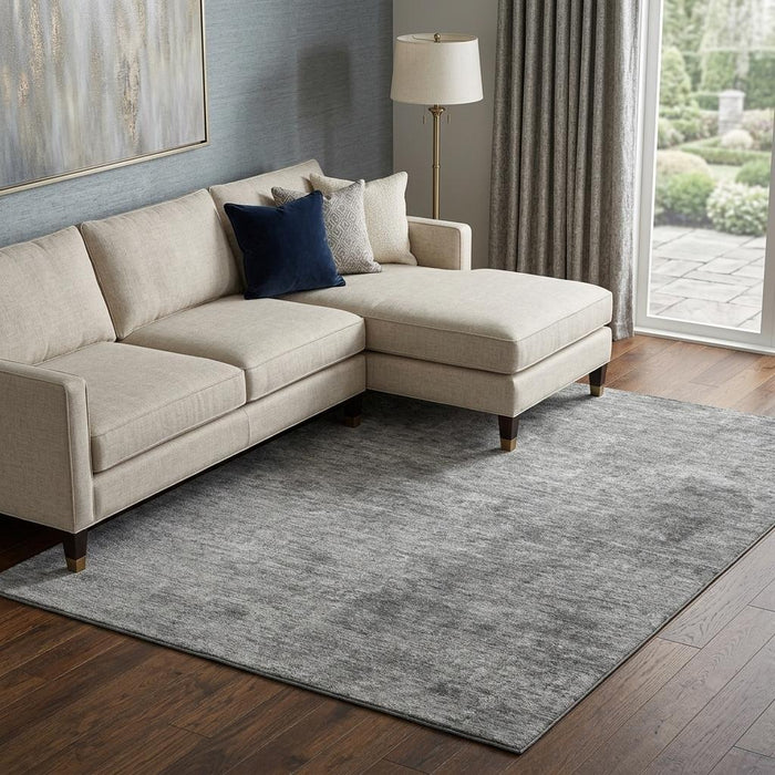 10' X 14' Abstract Washable Area Rug With UV Protection (693198) - Gray / Charcoal
