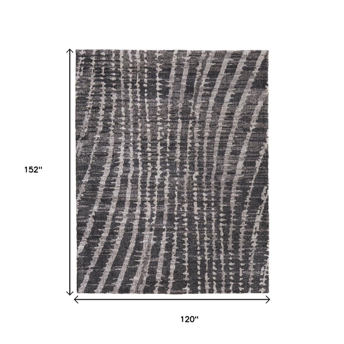 10' X 13' Abstract Area Rug - Black