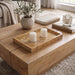 Meridian Furniture Hannah genuine marble tray with sleek rectangular design, perfect for serving or decorative display.