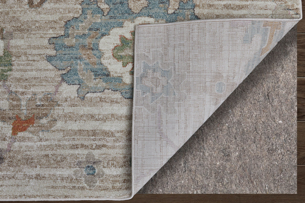 12' X 15' Abstract Distressed Area Rug - Tan