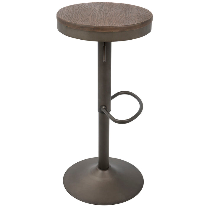 Dakota - Adjustable Barstool (Set of 2) - Antique Metal And Brown