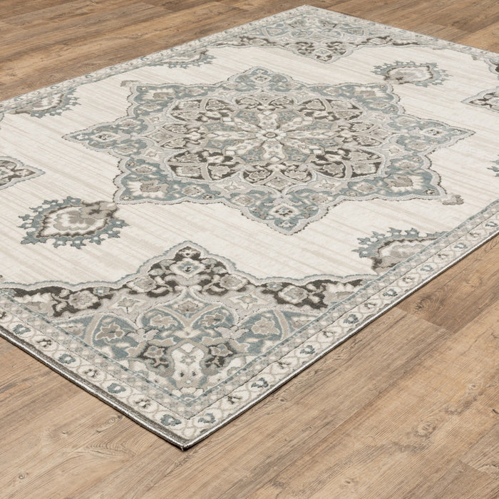 10' X 13' Medallion Area Rug - Brown And Blue