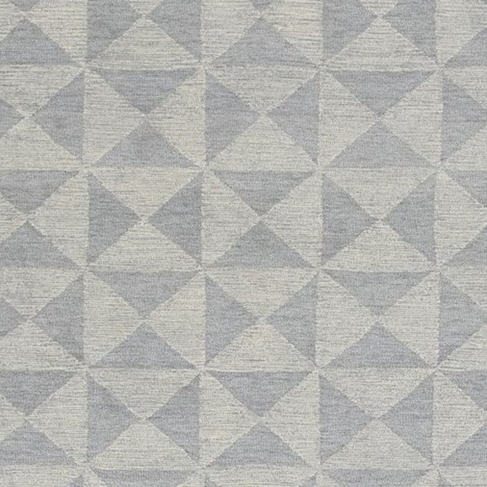 7' x 10' Gray Wool Geometric Hand Tufted Area Rug - Gray And Light