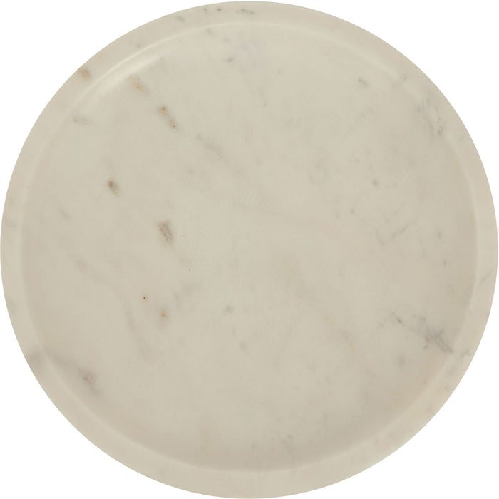 Genuine marble bowl from Meridian Furniture's Colannade collection, showcasing smooth white marble with elegant natural veining.
