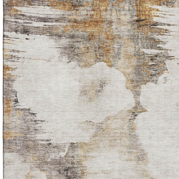 10' X 14' Abstract Washable Area Rug With UV Protection (657209) - Beige / Gray / Ivory