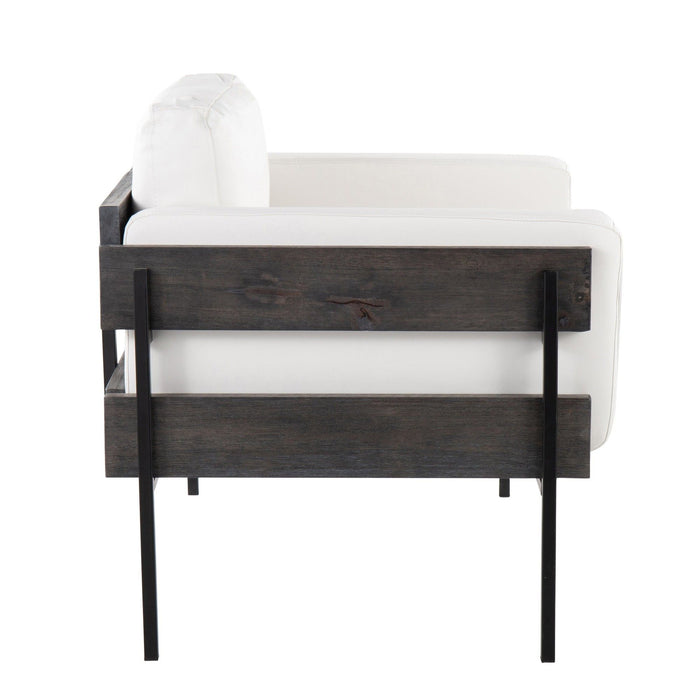 Kari - Accent Chair - White And Dark Gray