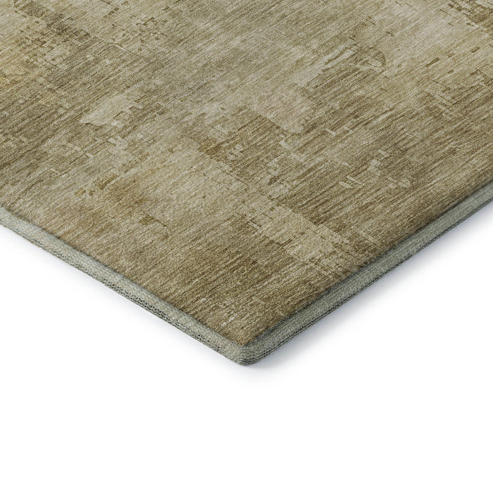 10' X 14' Abstract Washable Area Rug With UV Protection (696056) - Beige / Wheat