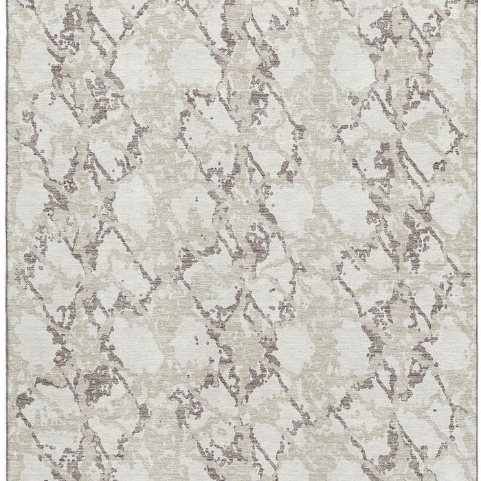 10' X 14' Abstract Washable Area Rug With UV Protection (676662) - Ivory / Taupe / Beige