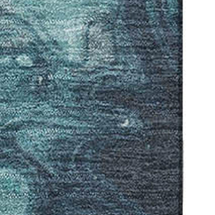 10' X 14' Abstract Washable Area Rug With UV Protection (697248) - Teal / Gray / Silver