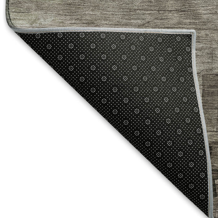 10' X 14' Striped Washable Area Rug With UV Protection (693894) - Taupe / Beige