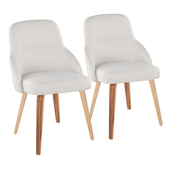 York - Upholstered Chair (Set of 2) - Zebra Wood Legs