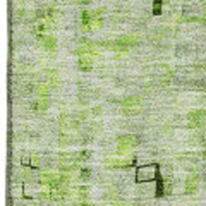 9' X 12' Abstract Washable Area Rug With UV Protection (650253) - Green / Gray