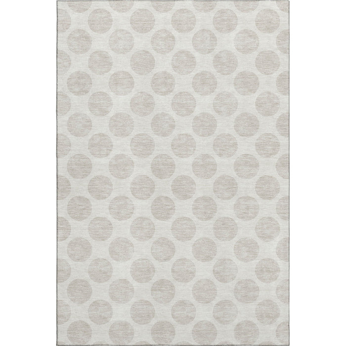 10' X 14' Polka Dot Washable Area Rug With UV Protection (677405) - Ivory / Beige