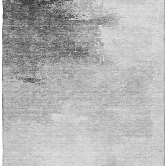 10' X 14' Abstract Washable Area Rug With UV Protection (696692) - Gray / Silver