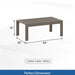 Giga all-weather outdoor coffee table with wood-look top, weather-resistant design, and sturdy frame for patio or garden use.
