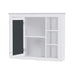 Giga wall-mounted medicine cabinet with mirror, featuring 6 open shelves and adjustable interior for bathroom storage.