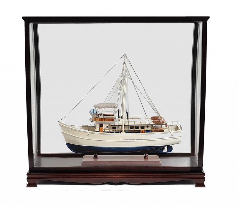 40" Solid Wood Frame Display Stand - Dark Brown