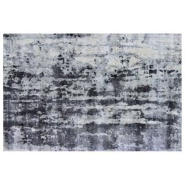 8' x 11' Abstract Hand Loomed Area Rug - White And Blue
