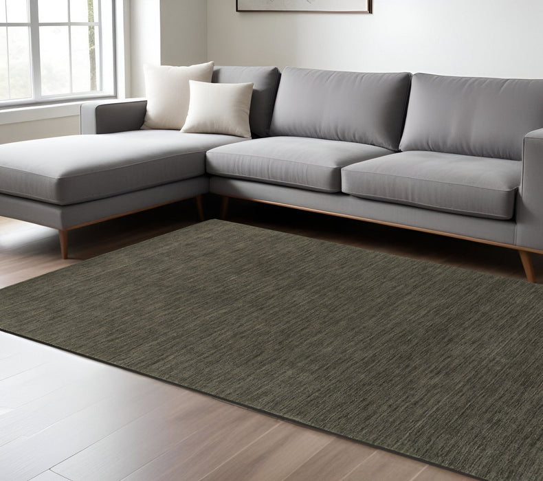 6' X 9' Wool Hand Tufted Area Rug - Charcoal