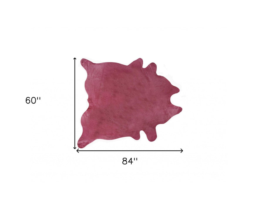60" x 84" Cowhide Area Rug - Fuschia
