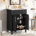 Giga bathroom vanity with integrated sink, two-door cabinet, ideal for small to medium bathrooms, featuring modern design and storage.