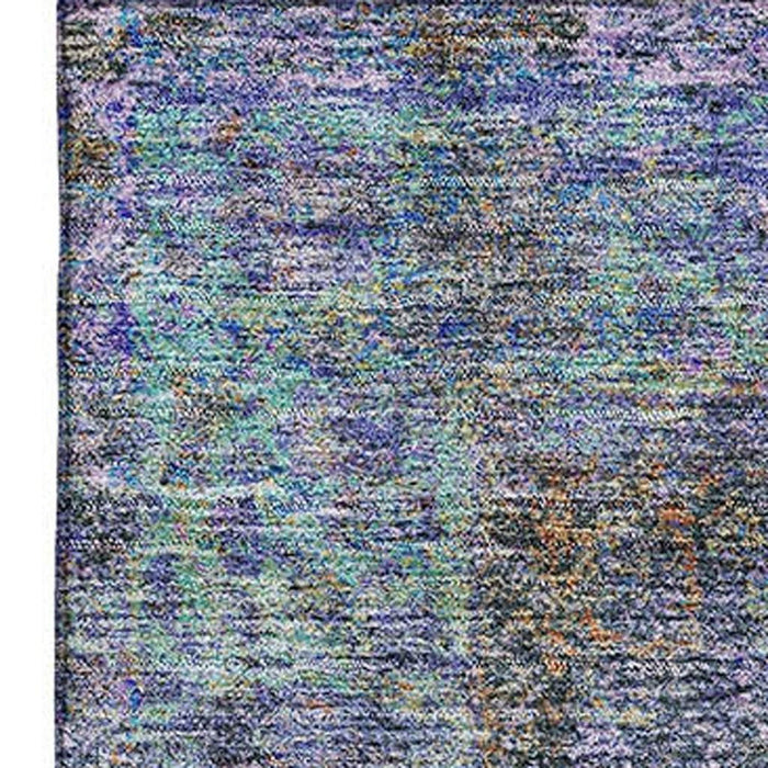 10' X 14' Medallion Washable Area Rug With UV Protection (714859) - Purple / Teal