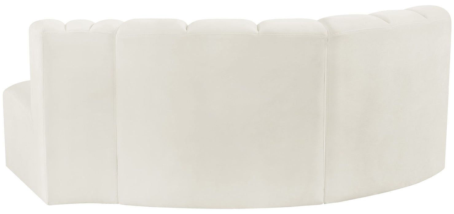 Arc - Velvet 3 Piece Modular L-Shaped Sofa