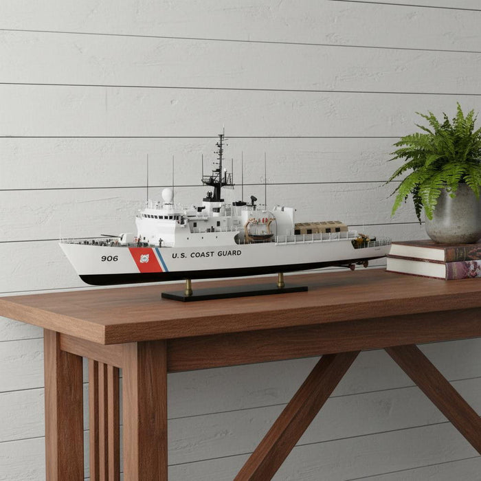 Hand Painted Model Boat (624390) - White