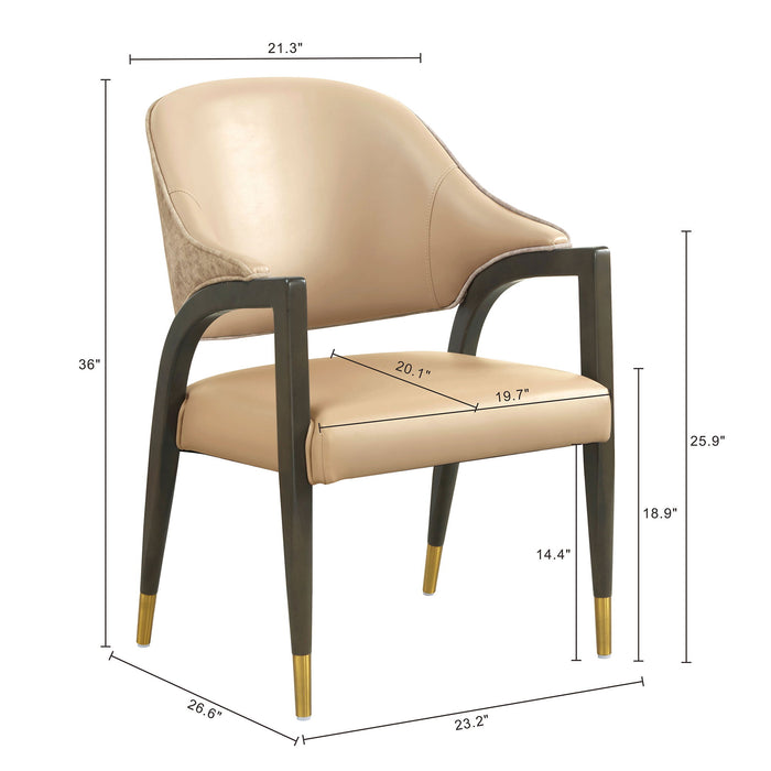 Manhattan Collette - Wood Upholstered Armchair
