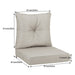 Giga outdoor deep seat cushions set with waterproof beige back and seat cushions for patio furniture.