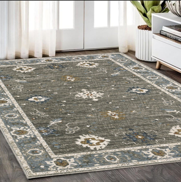 5' X 8' Oriental Area Rug - Blue