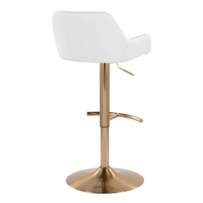 Daniella - Adjustable Barstool (Set of 2) - Gold Base