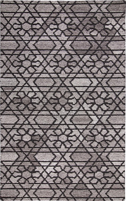 10' x 14' Wool Paisley Hand Tufted Area Rug - Black And Taupe