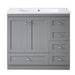 Giga free-standing bathroom vanity cabinet with sink, soft-close drawers and doors, modern design, sleek bathroom furniture