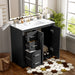 Giga bathroom vanity with sink, storage cabinet, three drawers, and soft closing doors in a freestanding set.