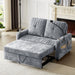 Giga modern loveseat pull-out sofa bed with adjustable backrest, cup holders, phone holder, charging ports, and side storage in living room