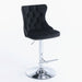 Set of two Giga modern upholstered swivel barstools with adjustable height, tufted backs, suitable for kitchen islands and home pubs.
