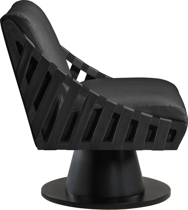 Millwin - Swivel Accent Chair With Black Base