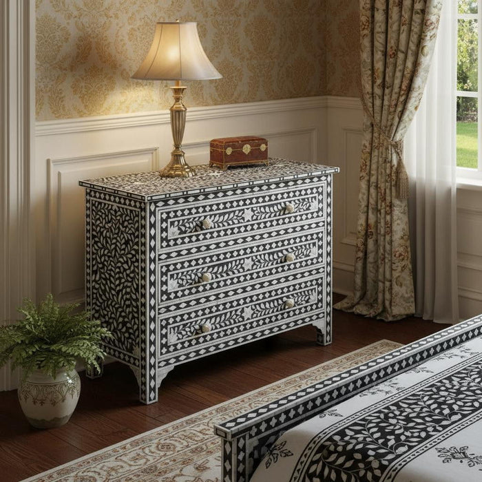 Three Drawer Chest - Black